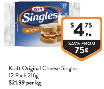 Foodworks Kraft Original Cheese Singles offer