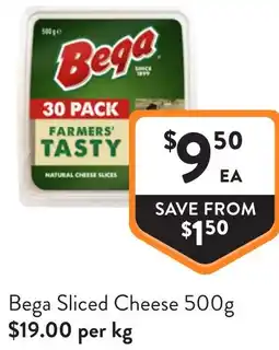 Foodworks Bega Sliced Cheese offer