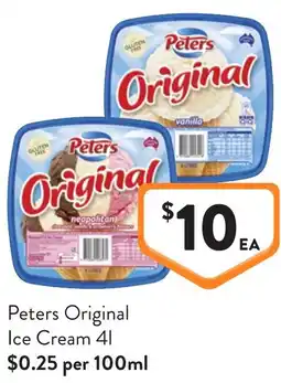 Foodworks Peters Original Ice Cream offer
