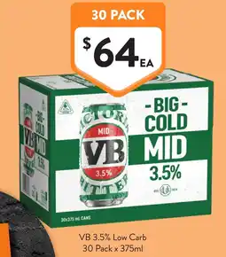 Foodworks VB 3.5% Low Carb offer