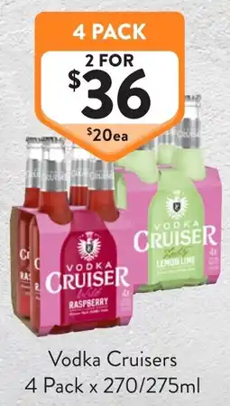 Foodworks Vodka Cruisers offer