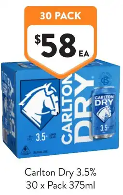 Foodworks Carlton Dry 3.5% offer