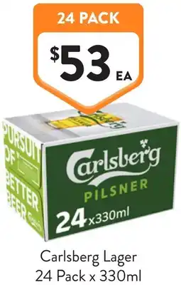 Foodworks Carlsberg Lager offer