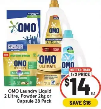 OMO Laundry Liquid, Powder or Capsule