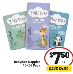 IGA BabyBoo Nappies offer