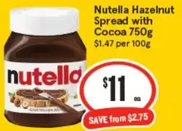IGA Nutella Hazelnut Spread with Cocoa offer