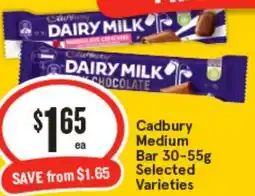 IGA Cadbury Medium Bar offer