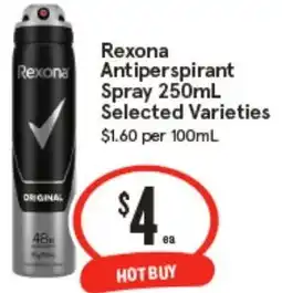 IGA Rexona Antiperspirant Spray offer