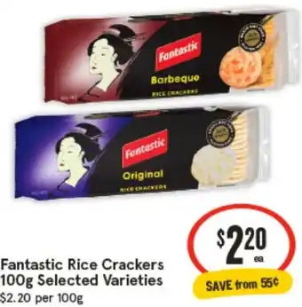 IGA Fantastic Rice Crackers offer