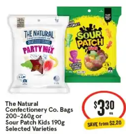 IGA The Natural Confectionery Co. Bags or Sour Patch Kids offer