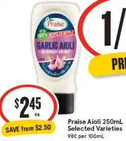 IGA Praise Aioli offer