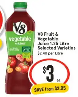 IGA V8 Fruit & Vegetable Juice offer