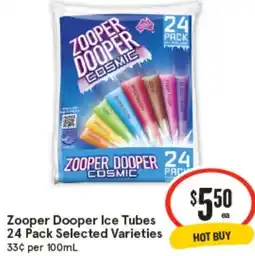 IGA Zooper Dooper Ice Tubes offer