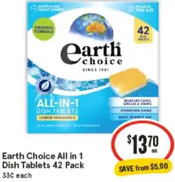 IGA Earth Choice All in 1 Dish Tablets offer