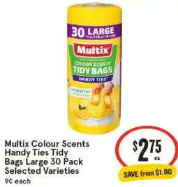 IGA Multix Colour Scents Handy Ties Tidy Bags Large offer