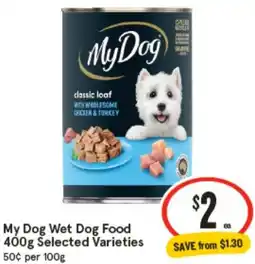 IGA My Dog Wet Dog Food offer