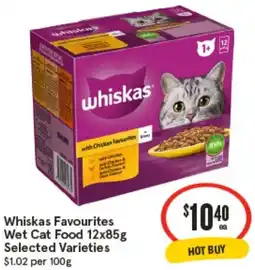 IGA Whiskas Favourites Wet Cat Food offer