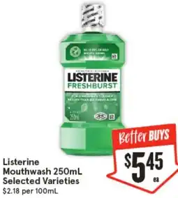 IGA Listerine Mouthwash offer