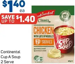 Foodland Continental Cup A Soup 2 Serve offer
