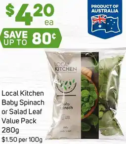 Foodland Local Kitchen Baby Spinach or Salad Leaf offer