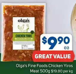 Foodland Olga's Fine Foods Chicken Yiros Meat offer