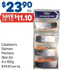 Foodland Catalano's Salmon Portions Skin On offer
