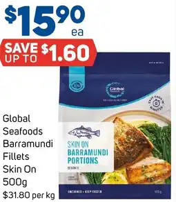 Foodland Global Seafoods Barramundi Fillets Skin On offer