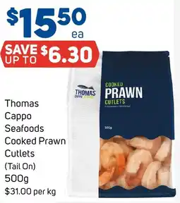 Foodland Thomas Cappo Seafoods Cooked Prawn Cutlets offer