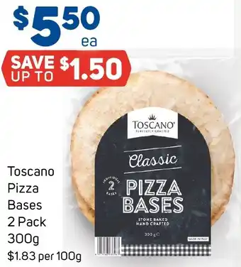 Foodland Toscano Pizza Bases offer