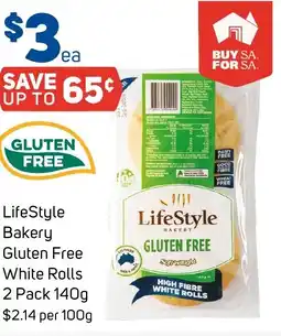 Foodland LifeStyle Bakery Gluten Free White Rolls offer