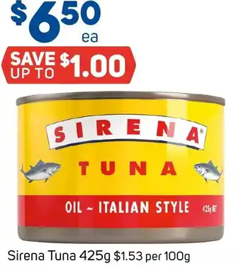 Foodland Sirena Tuna offer