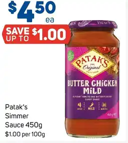 Foodland Patak's Simmer Sauce offer
