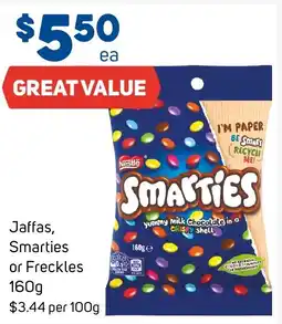 Foodland Jaffas, Smarties or Freckles offer