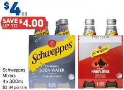 Foodland Schweppes Mixers offer