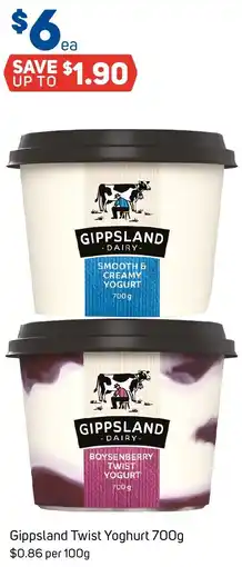 Foodland Gippsland Twist Yoghurt offer