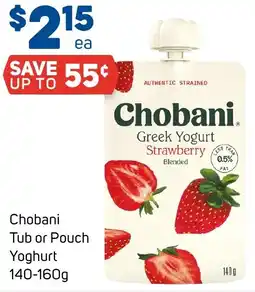 Foodland Chobani Tub or Pouch Yoghurt offer