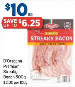 Foodland D'Orsogna Premium Streaky Bacon offer