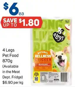 Foodland 4 Legs Pet Food offer