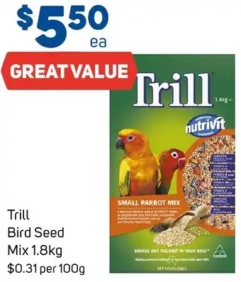 Foodland Trill Bird Seed Mix offer