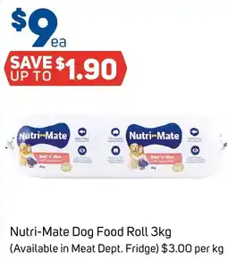 Foodland Nutri-Mate Dog Food Roll offer