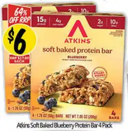 NQR Atkins Soft Baked Blueberry Protein Bar offer