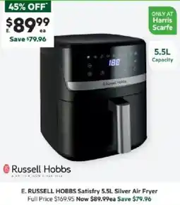 Harris Scarfe Silver Air Fryer offer