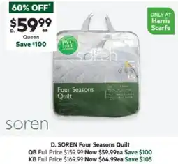Harris Scarfe Four Seasons Quilt offer