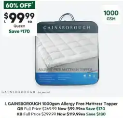 Harris Scarfe Allergy Free Mattress Topper offer