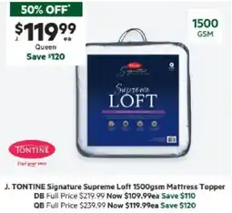 Harris Scarfe Signature Supreme Loft 1500gsm Mattress Topper offer