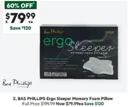 Harris Scarfe Ergo Sleeper Memory Foam Pillow offer