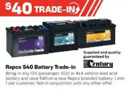 Repco Repco Battery Trade in offer