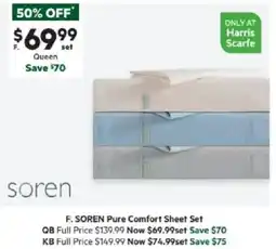 Harris Scarfe Pure Comfort Sheet Set offer