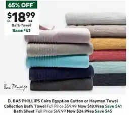 Harris Scarfe Cairo Egyptian Cotton or Hayman Towel Collection Bath Towel offer