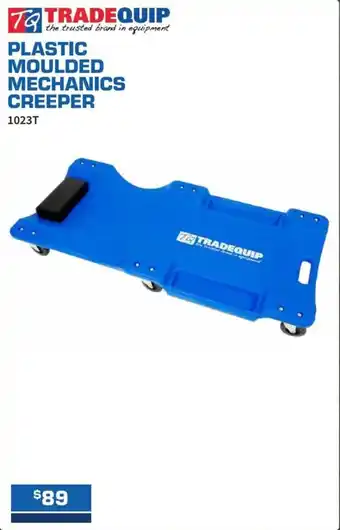 Plastic moulded mechanics creeper